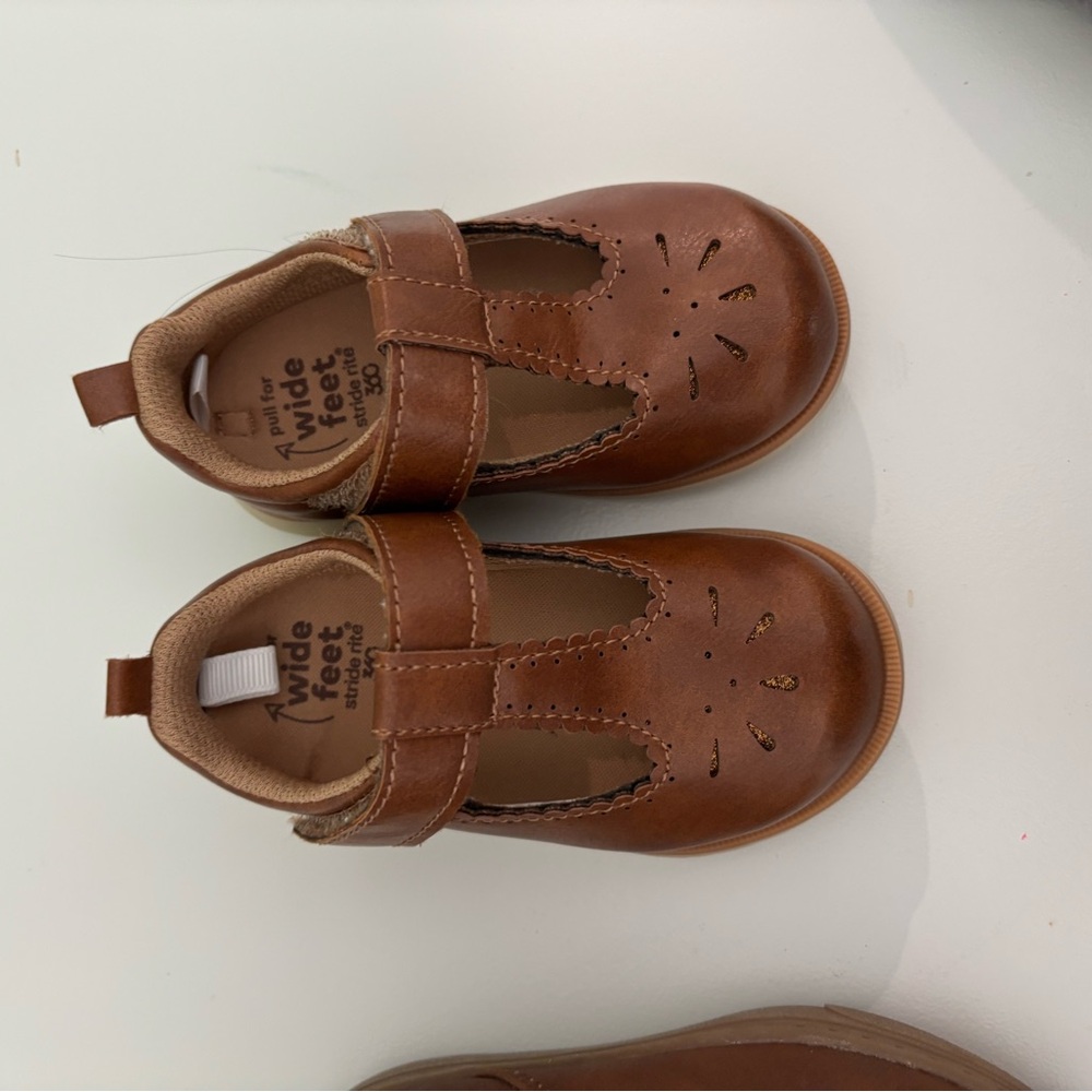 Stride Rite Tan Kids Dress Shoes